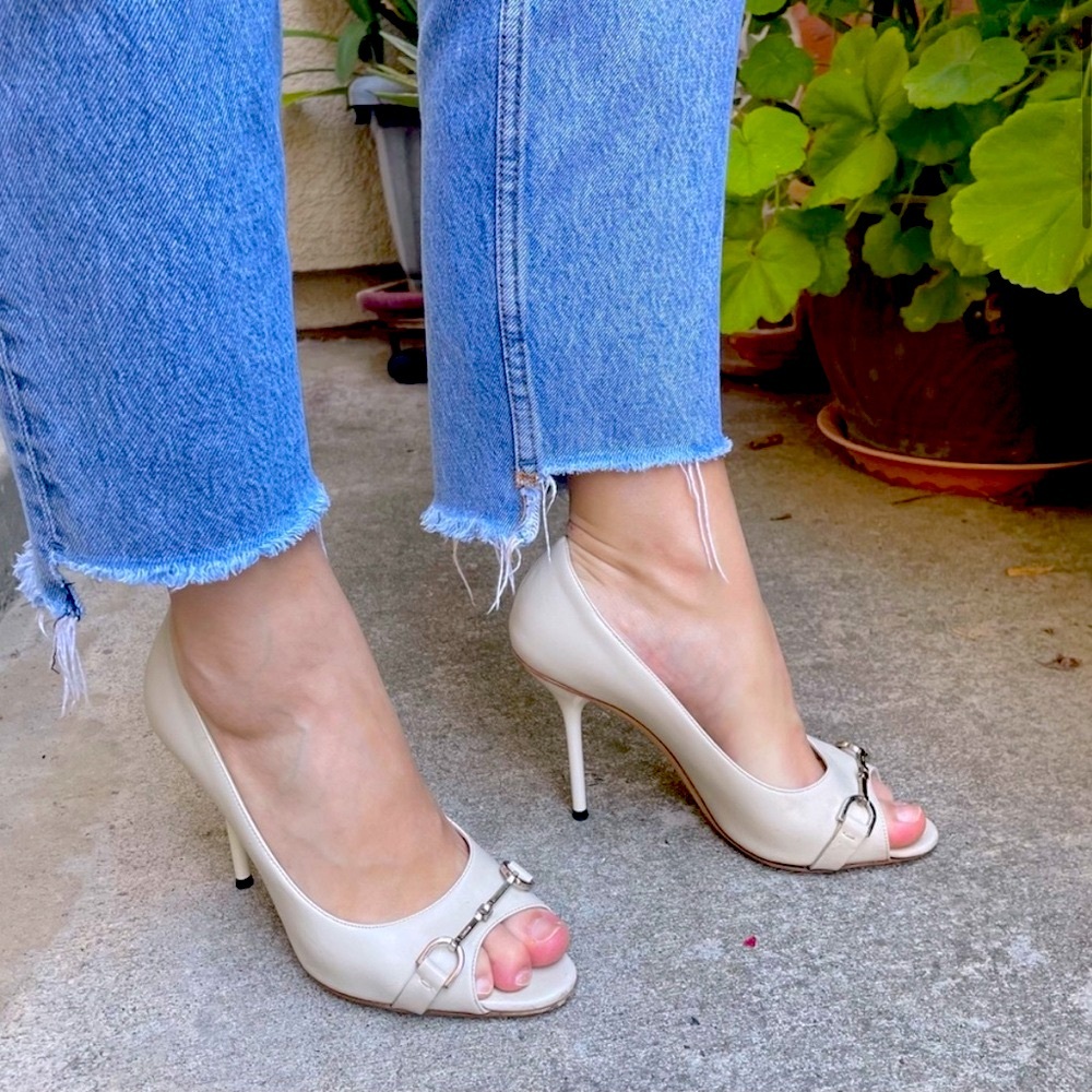 Vintage Gucci Margaux calf mystic white
